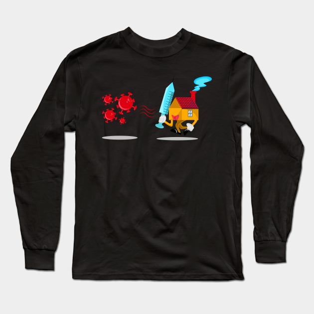 Fight coronavirus Long Sleeve T-Shirt by Diamond Hand